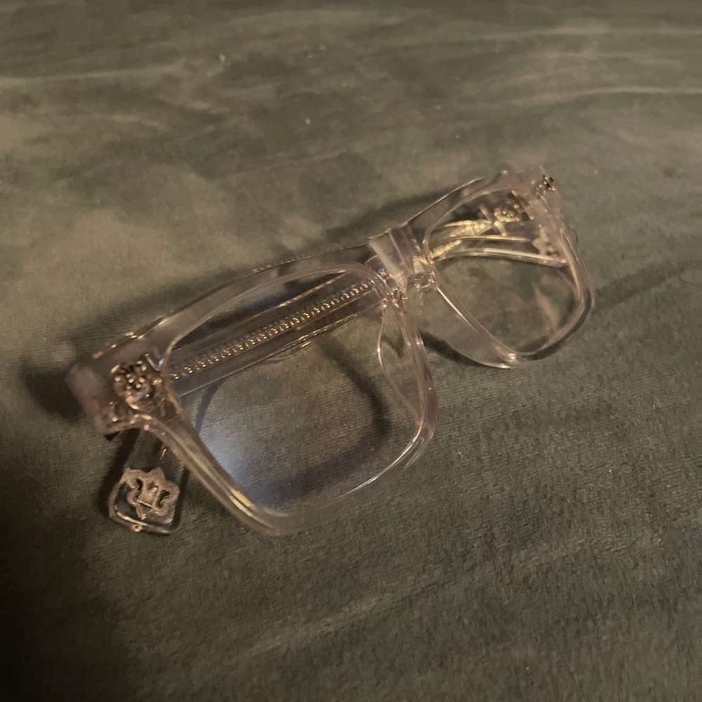 Transparent framed Chrome Hearts sunglasses. Brand new, come with brand new case